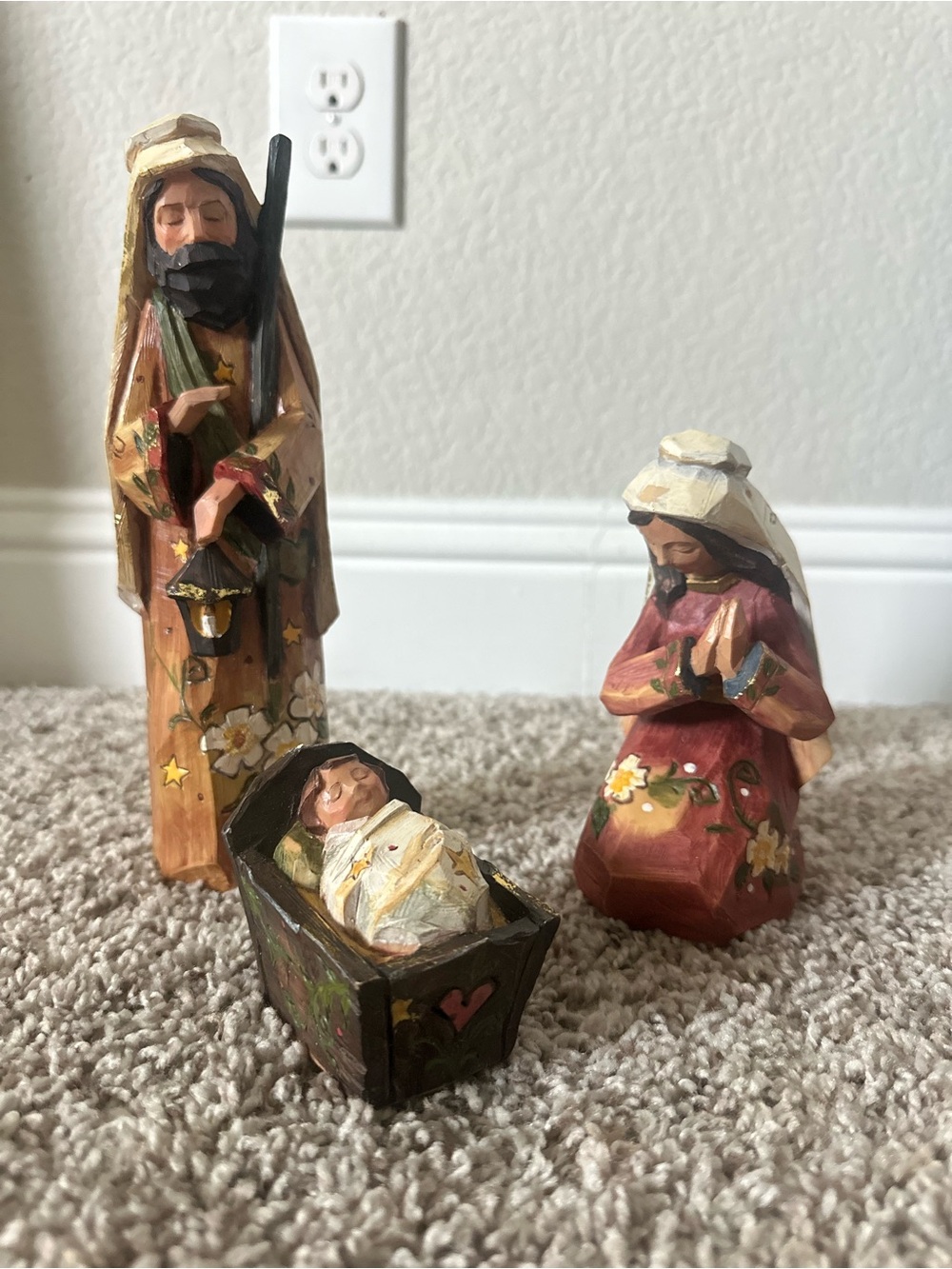 Hand-Painted Nativity Figural Set - Multi